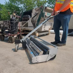 Shotblast Magnetic Sweeper on Site
