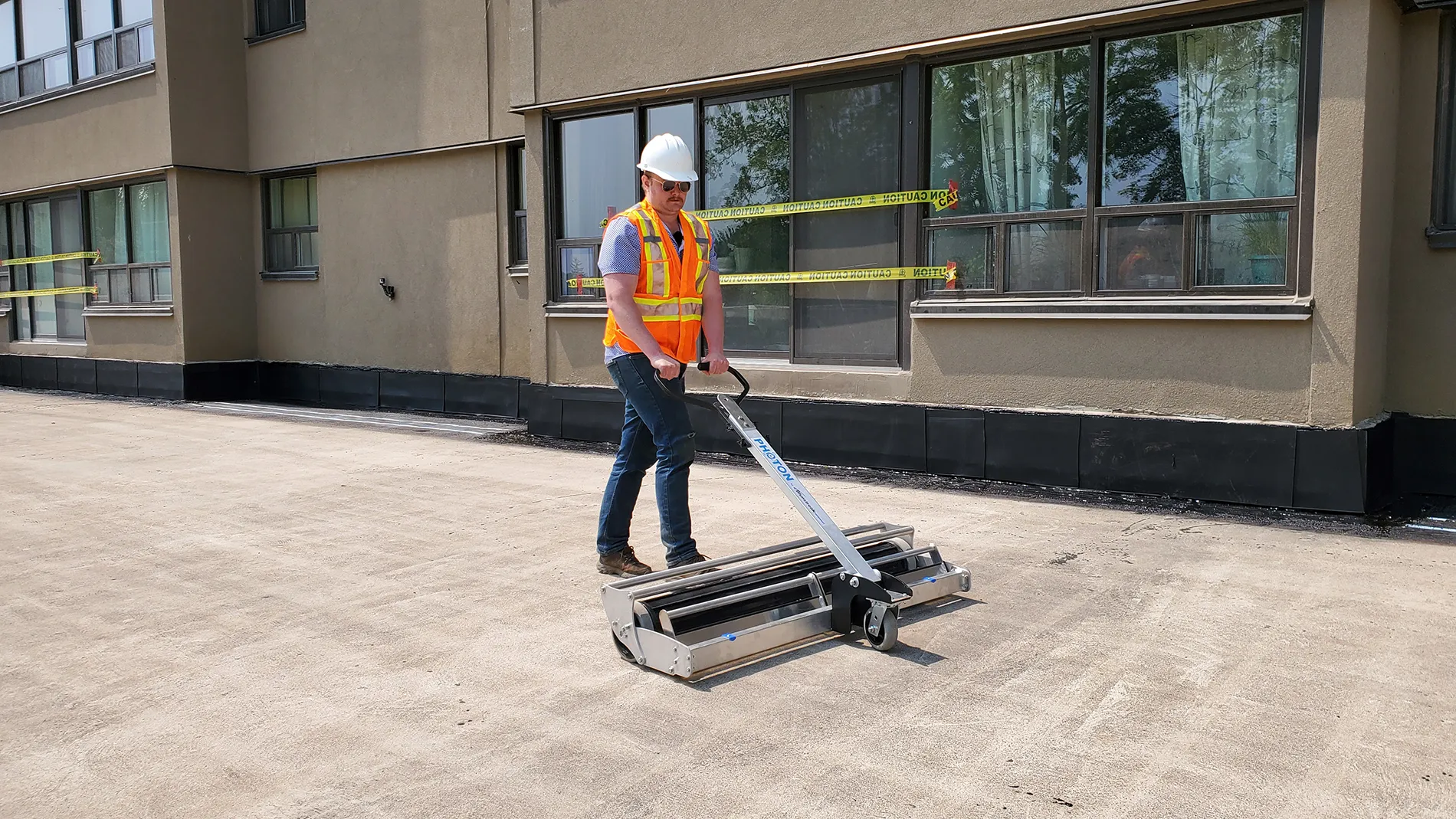 Surface Prep Clean Up Continuous Discharge Magnetic Sweeper by Bluestreak Equipment