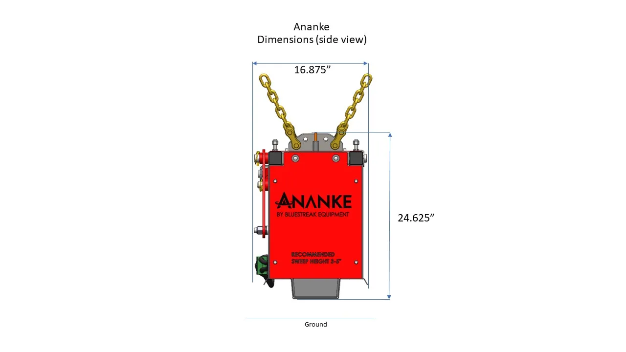 Ananke Grader Magnet With Hydraulic Clean Off Side View