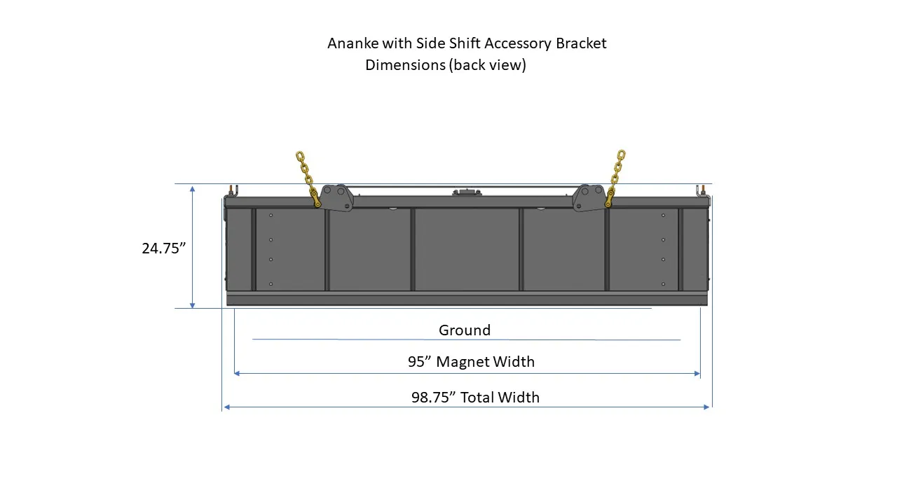 Ananke Side Shift Bracket Dimensions Rear View
