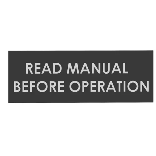 Part #36 Ananke read manual before operation sticker (1pc)