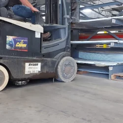 Forklift Magnetic Sweeper by Bluestreak Equipment