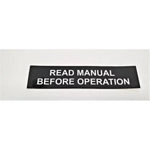 Part #11 Lynx read manual before operation sticker (1pc)