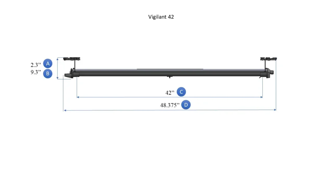 Vigilant 42 Dimensions Front View