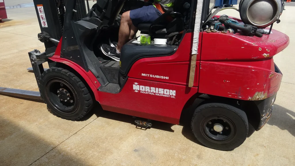 Vigilant Hanging Forklift Magnet at RV manufacturing facility