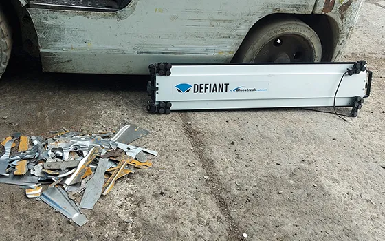 Defiant Forklift Magnetic Sweeper by Bluestreak Equipment