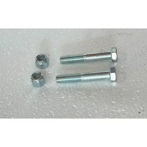 Part #19 Nova steel debris tray support bolts 0.375 inch x 2.25 inch (2pcs) with nyloc nuts (2pcs)