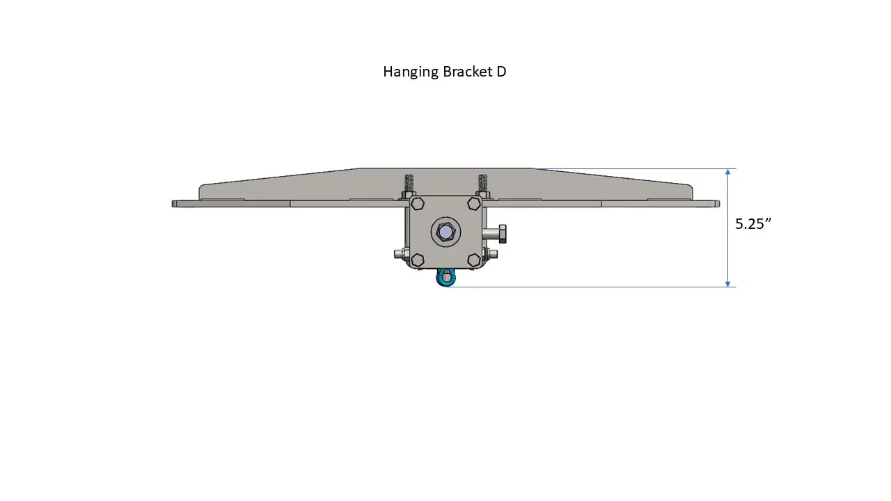 Hanging Bracket D Dimensions End View