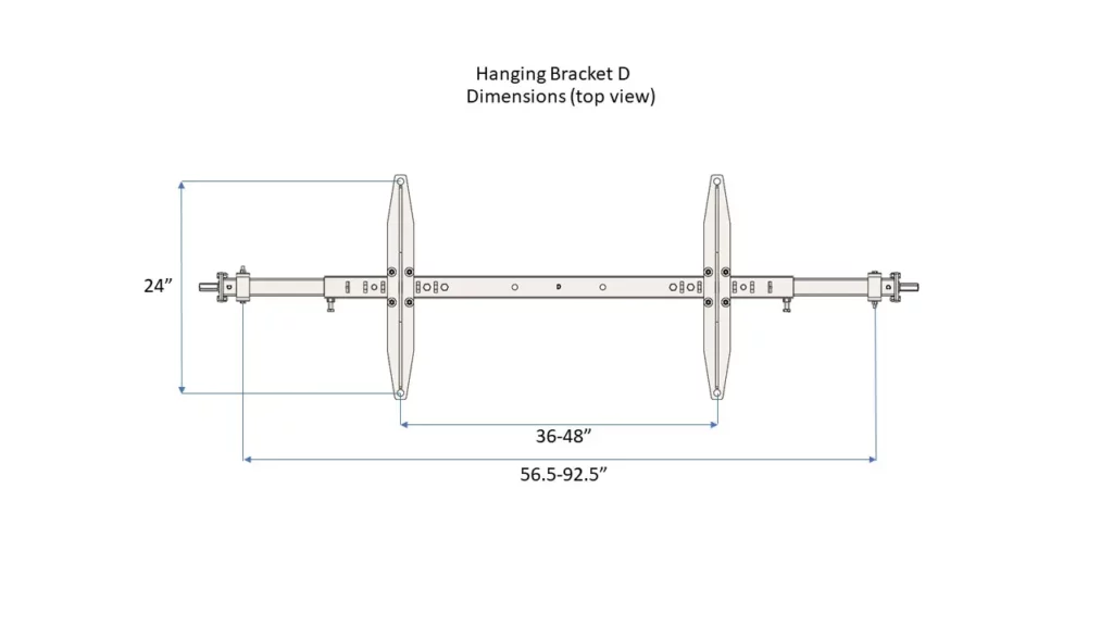 Hanging Bracket D Dimensions Top View
