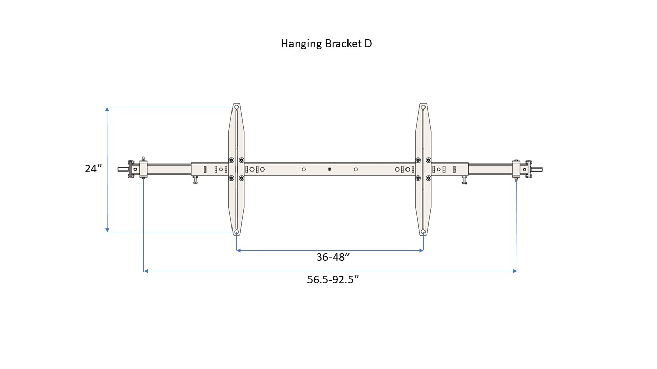 Hanging Bracket D Dimensions Top View