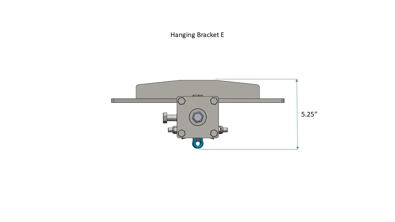 Hanging Bracket E Dimensions Side View