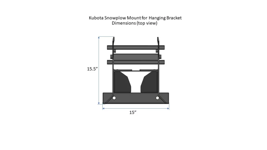 Kubota Snowplow Mount for Hanging Bracket Dimensions