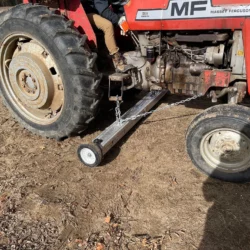 Mid Mounted Magnetic Sweeper on Tractor