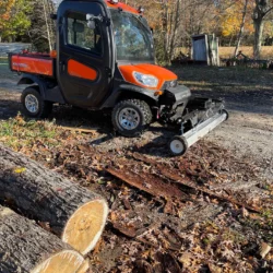 Sawmill Cleanup Magnetic Sweeper on UTV