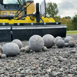 Skid Steer Magnetic Sweeper for Ball Mill Pickup