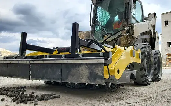 Sunda Skid Steer Magnetic Sweeper Low Angle