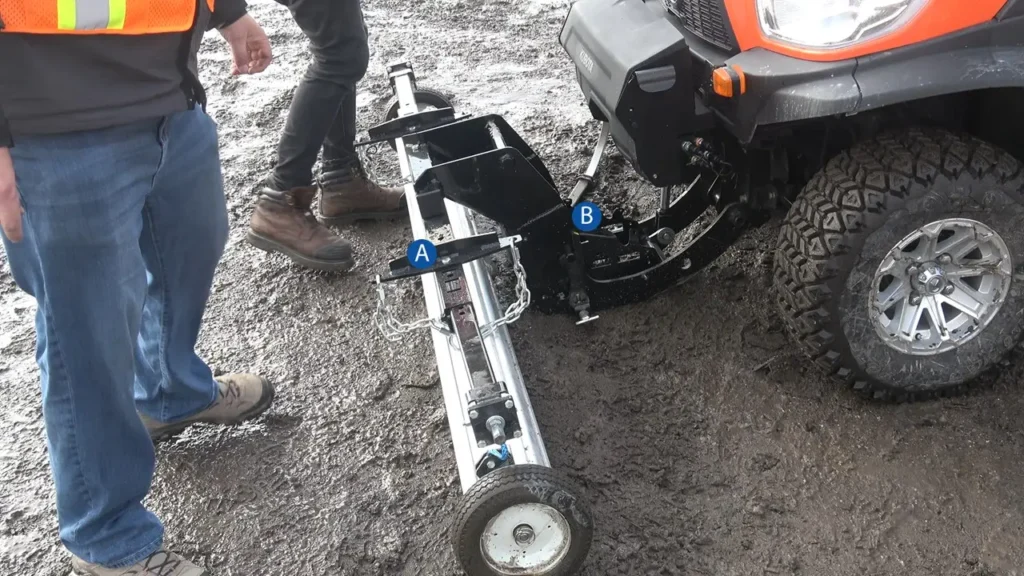 Hanging Bracket E and Kubota Snowplow Mount with Nyx
