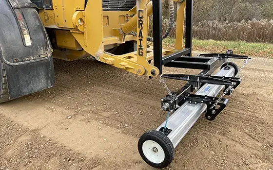 Erebus Grader Magnetic Sweeper on Custom Bracket with Hanging Bracket D