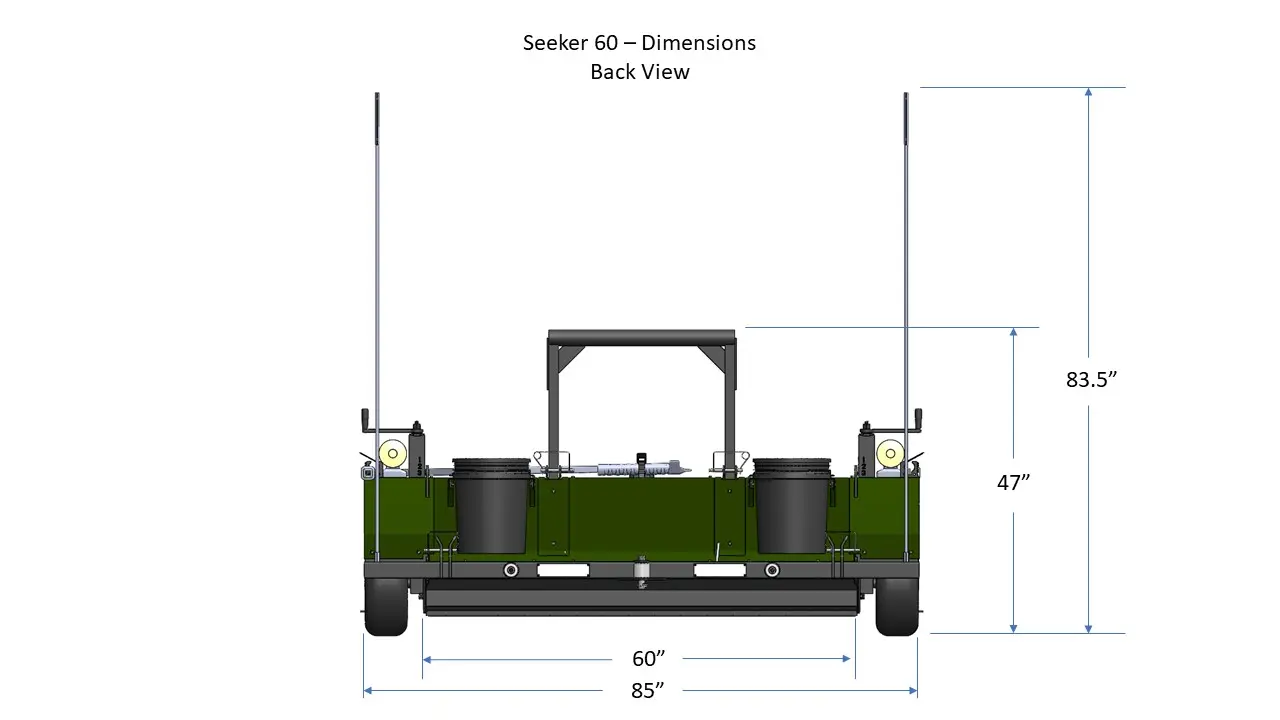 Seeker Airmag Rear View Dimensions
