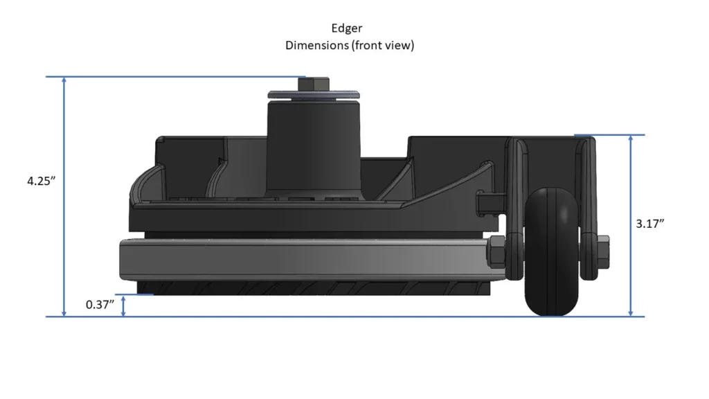 Edger Dimensions Front View