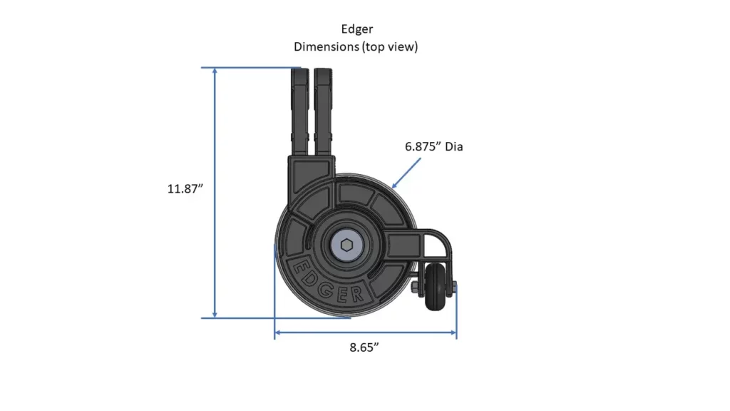 Edger Dimensions Top View