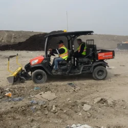 Aimant monté sur chasse-neige Yak Kubota pour ramasser les clous