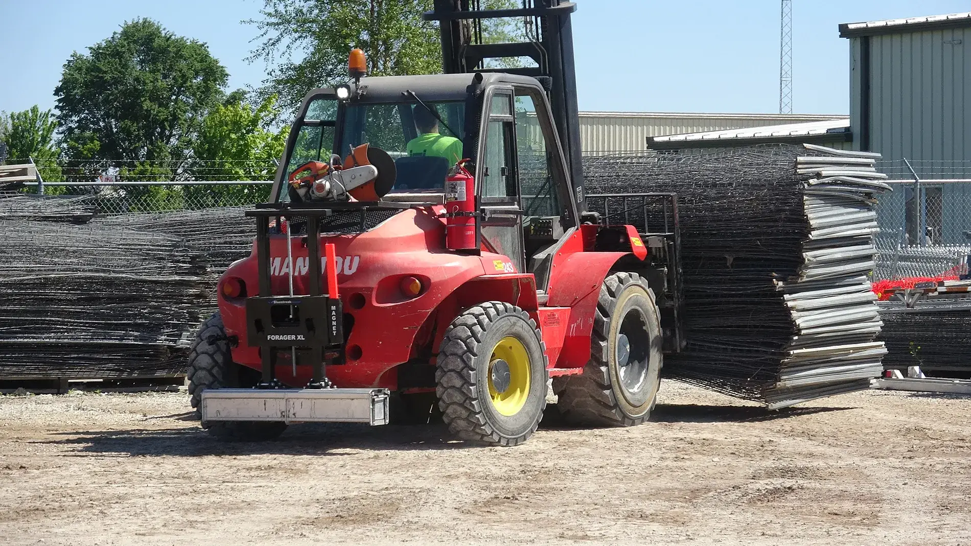 Forager XL Forklift Magnetic Sweeper by Bluestreak Equipment