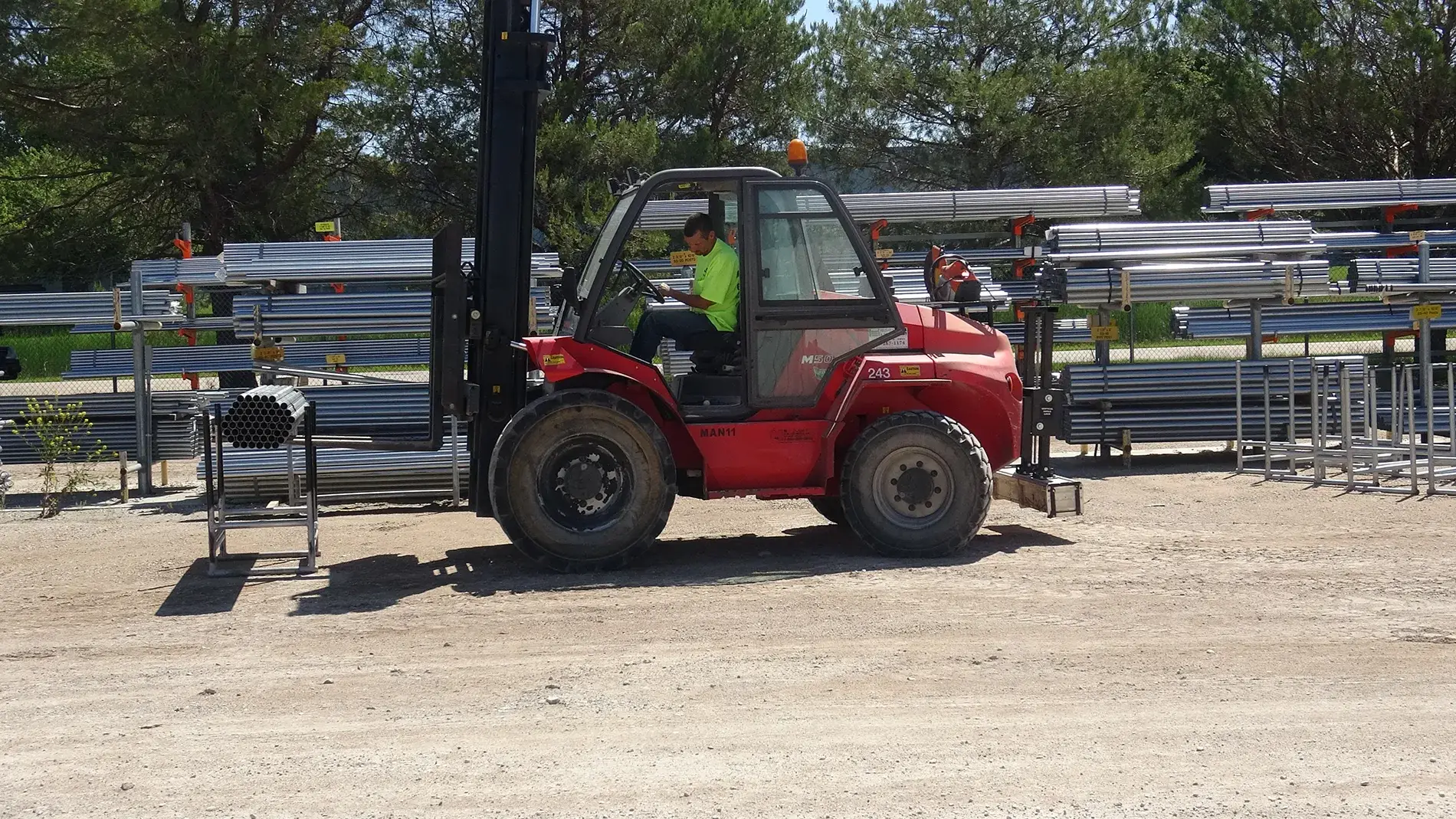 Forager XL Rear Mounted Magnet on Manitou Lift Truck