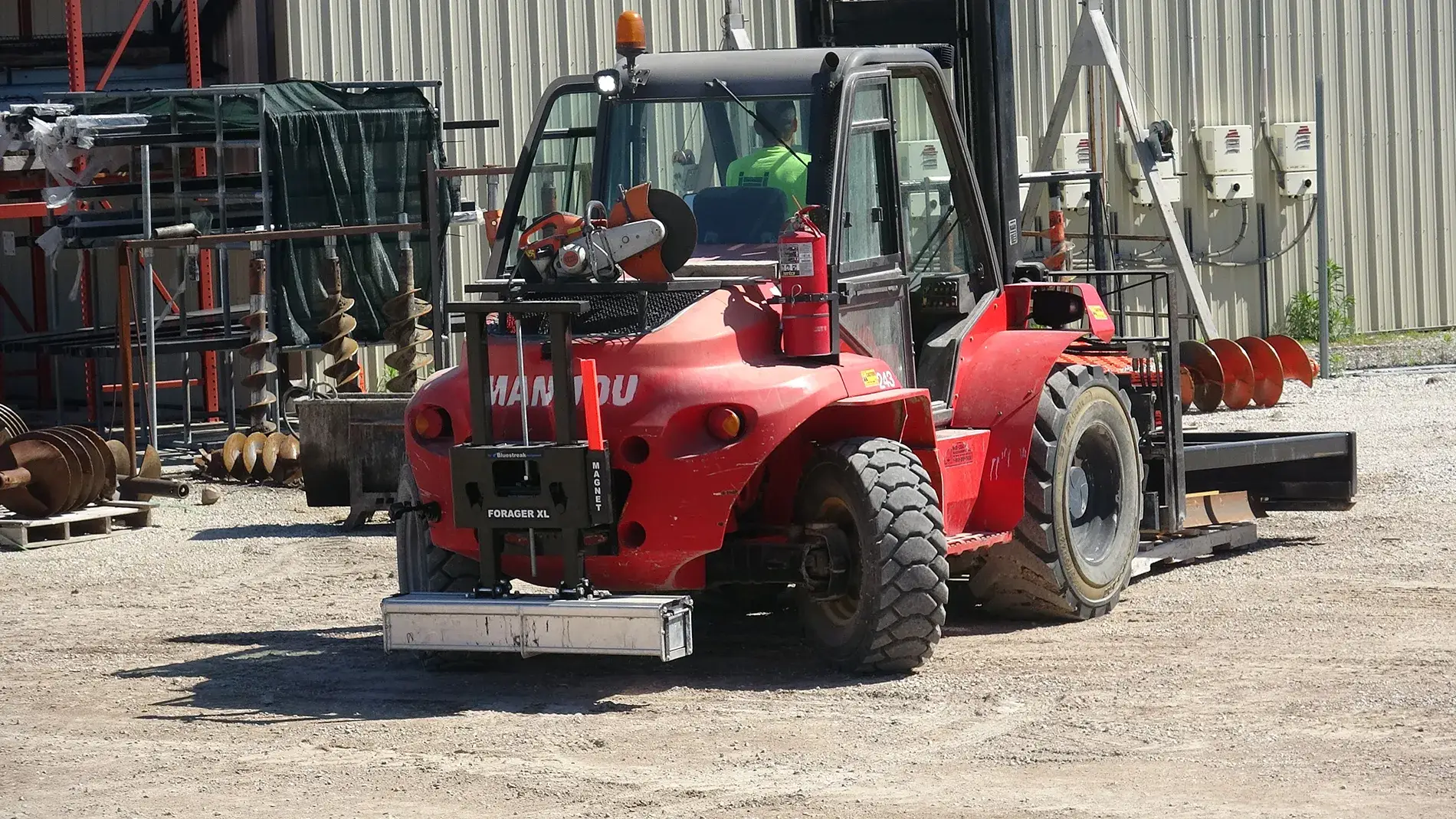 Manitou Heavy Lift Truck Magnetic Sweeper