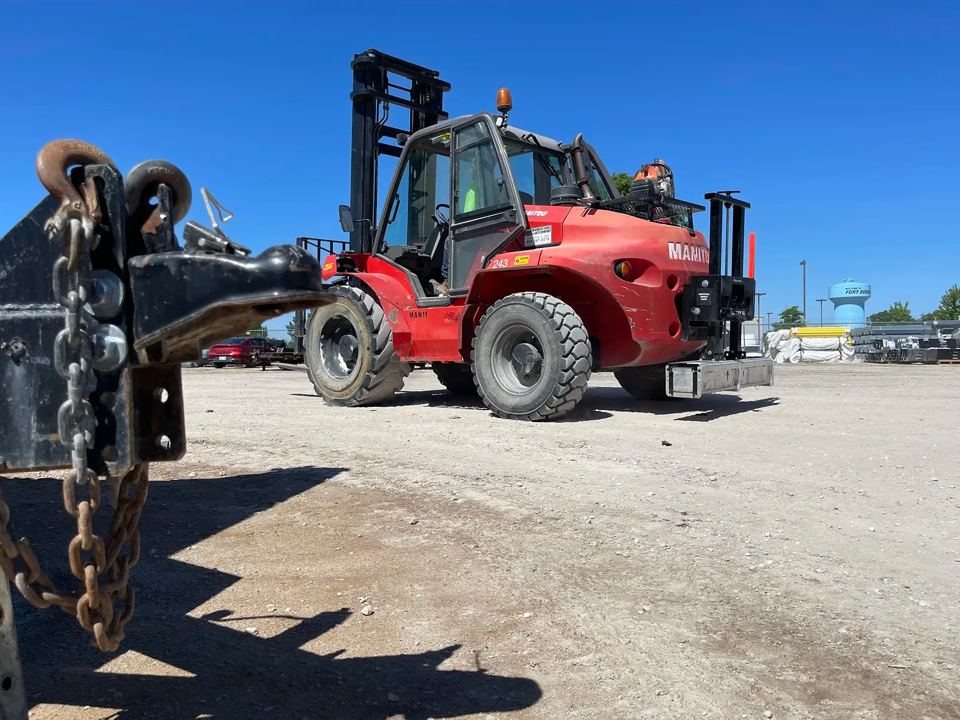 Rear Mount Forklift Magnet for Gravel Yards