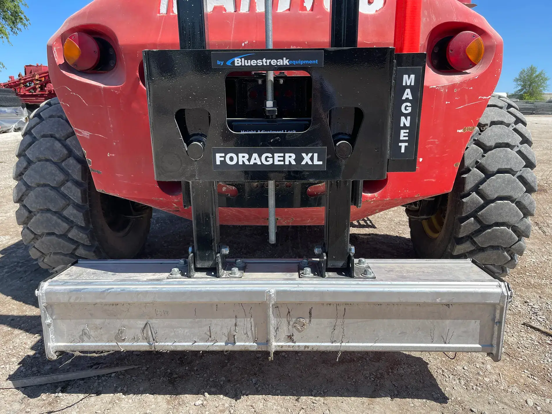Rear Mounted Forklift Magnet with Wrap Around