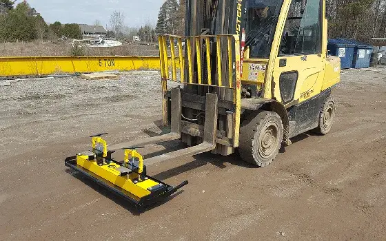 Oblast Side View On Forklift