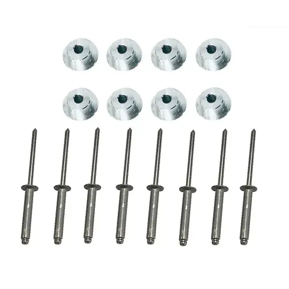 Douille de nettoyage rapide en aluminium (4,5 x 4,5), douille de verrouillage (8 pièces) et quincaillerie (8 pièces)