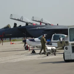 F15 on Taxiway at London Airshow