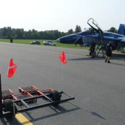 Friction FOD Sweeper Cleaning Apron Next to CF18
