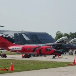 London Airport Ground Display Military and Civilian Jets after Seeker cleaning
