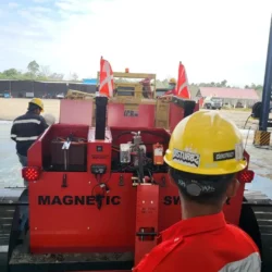 Mammoth Tow Behind Mining Magnet in Indonesia