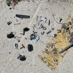 Stainless Steel and Aluminum Zipper Pulls Collected by Seeker Air Drag FOD Friction Sweeper