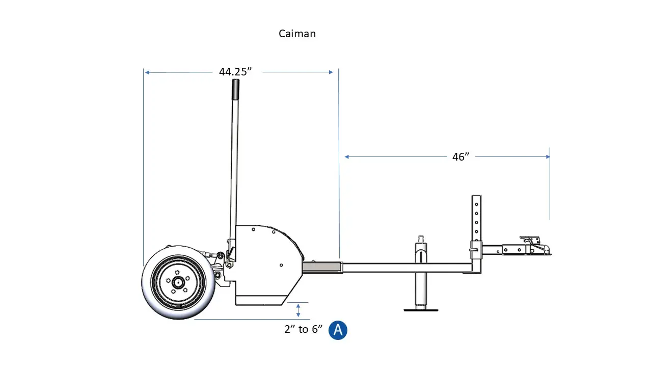 Caiman Dimensions Side View