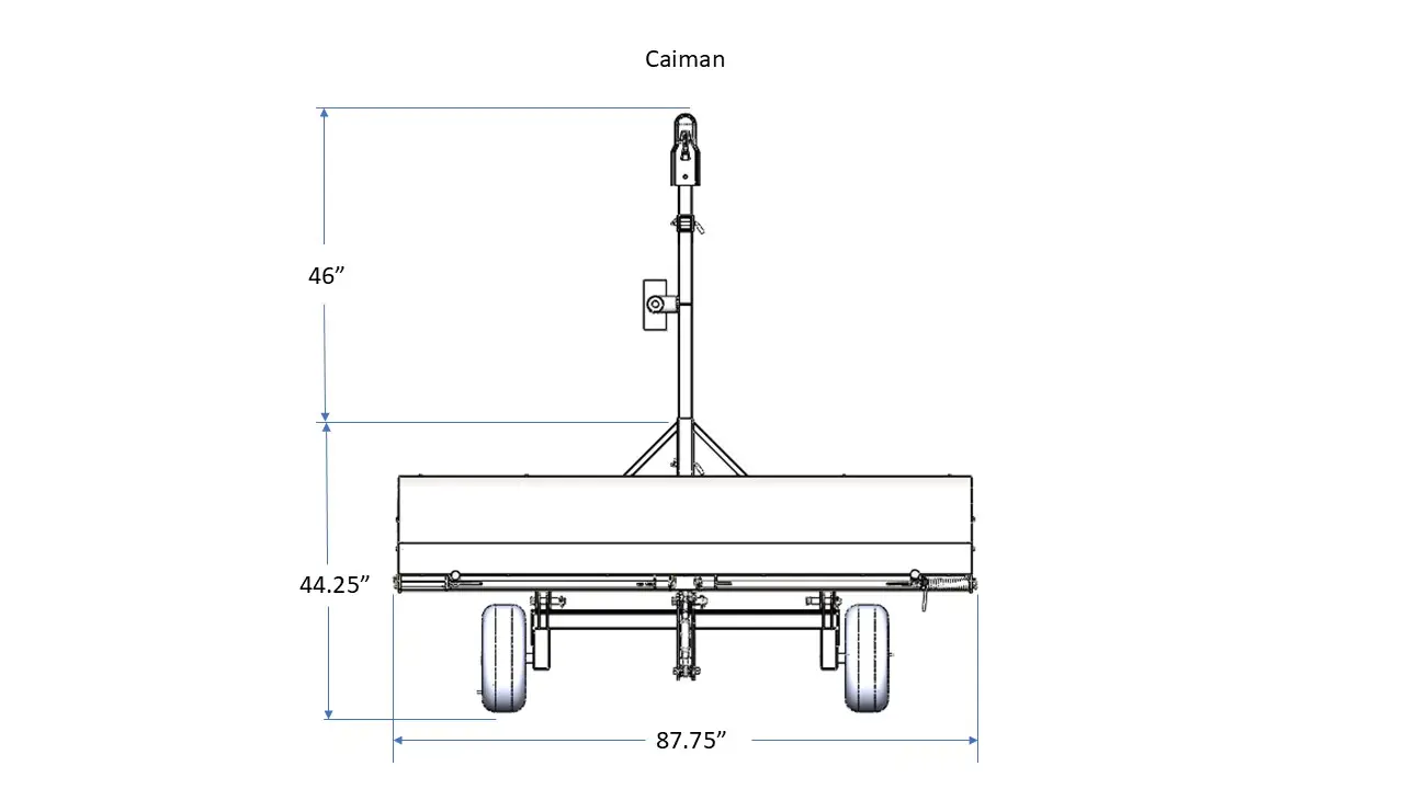 Caiman Dimensions Top View