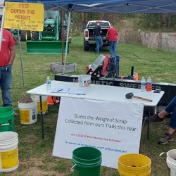 Recolección de residuos tras utilizar Trail Magnet durante un verano en un sendero ferroviario