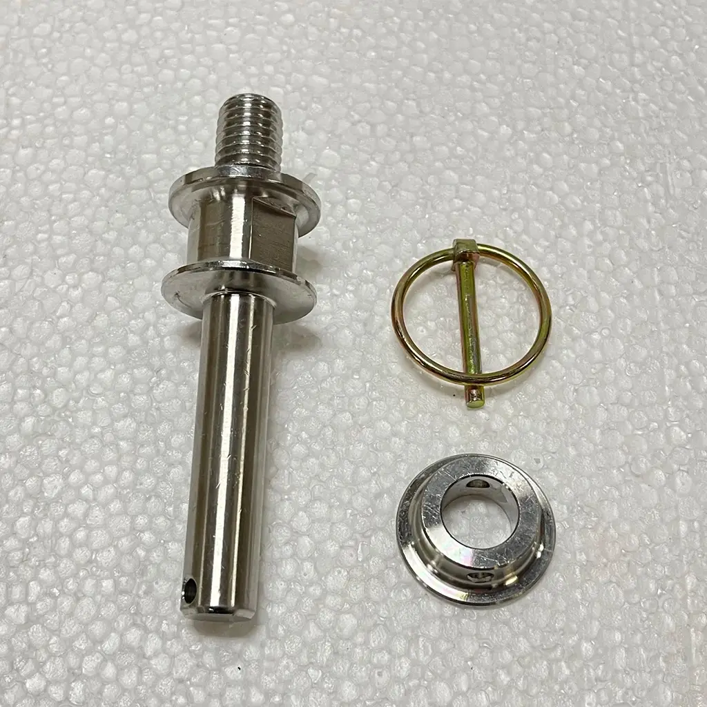 Part #2 - Stainless steel wheel bolt (1pc) with retainer (1pc), lynch pin (1pc)