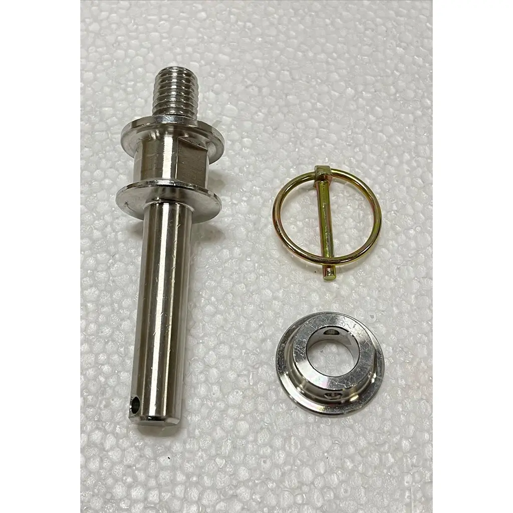 Partie #2 - Boulon de roue en acier inoxydable (1 pièce) avec dispositif de retenue (1 pièce), goupille de sécurité (1 pièce)