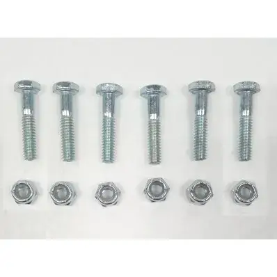 Part #21 Sunda debris digging rake stone guard clamp bolts 0.250" x 1.25" (6pcs) w/nyloc nut (6pcs)