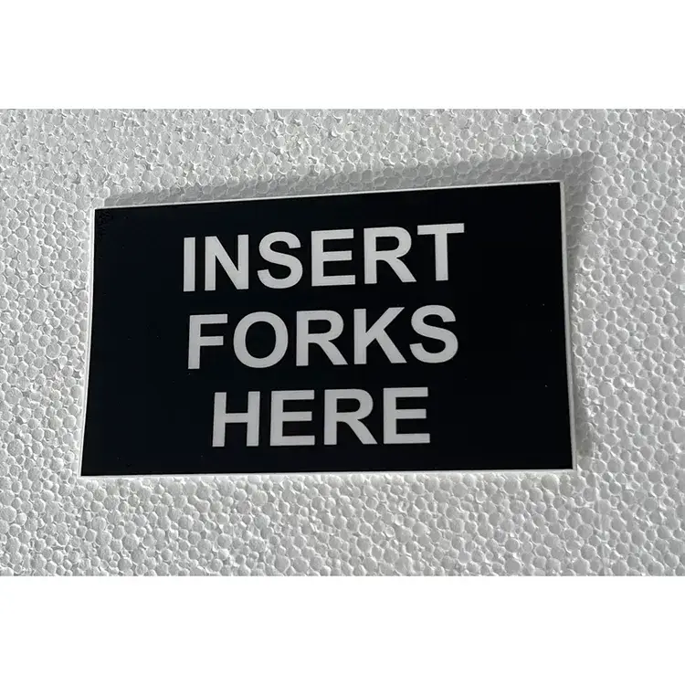 Part #39 Nova Insert Forks Here Sticker (1pc)
