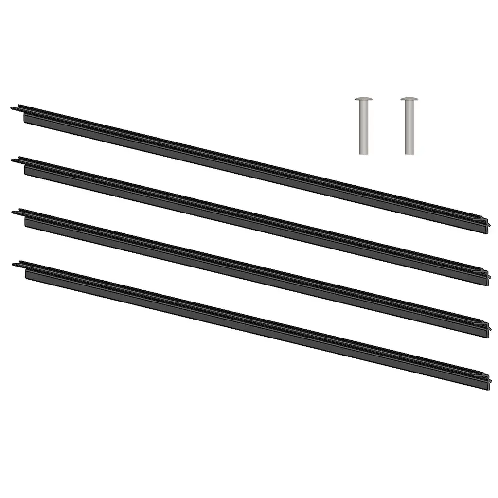 Part #40 Forager XL 46.875 plastic wear strips (4pcs) and 0.1875 x 1 blind rivets (2pcs)