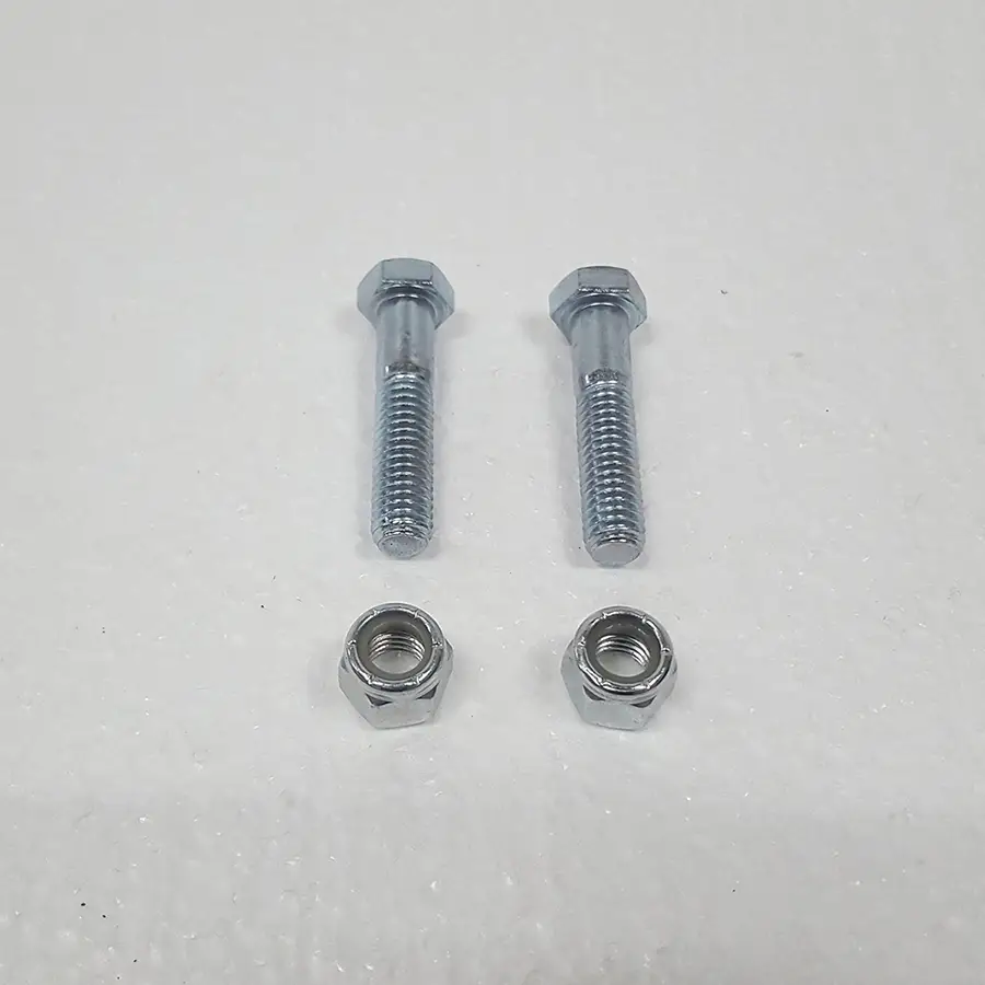 Part #19 Upland steel debris tray release handle bolts 0.375 x 1.75 inch (2 pcs) with nyloc nuts (2pcs)