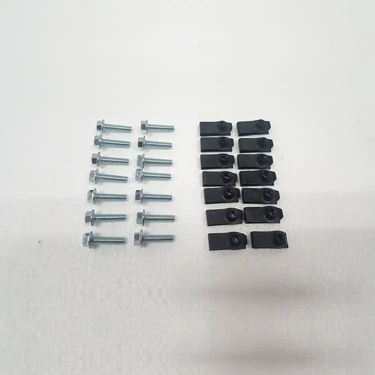 Part #21 Yak Steel Lid Bolts 0.25" x 1" Flange Bolts(14pcs) and U-Nuts (14 pcs)