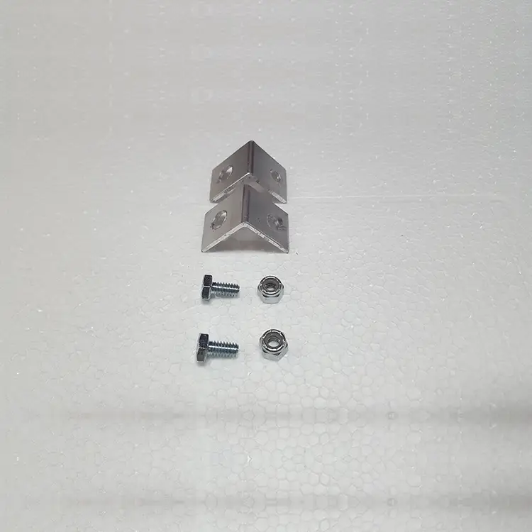 Parte #28 Yak Bandeja para residuos con tapa Soportes de acero inoxidable (2 piezas) con tornillos de 0,250" x 0,5" (2 piezas) y tuercas Nyloc (2 piezas)